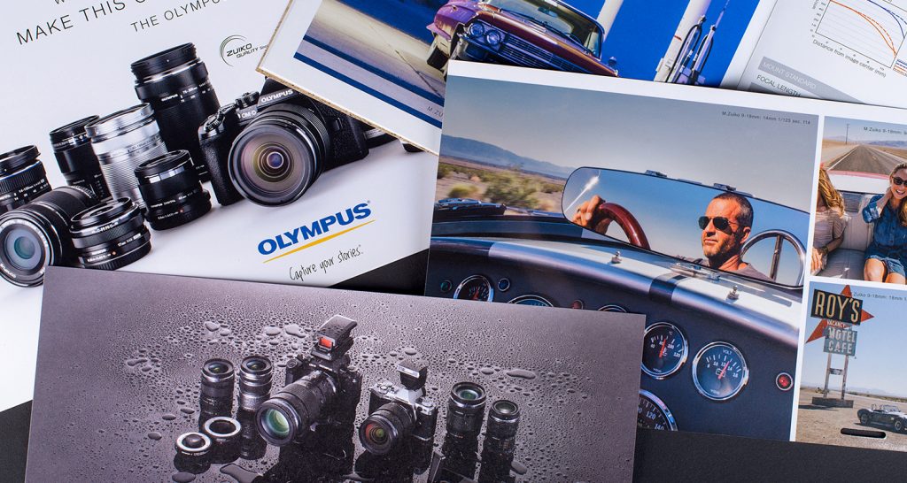 Commercial printing shown for olympus